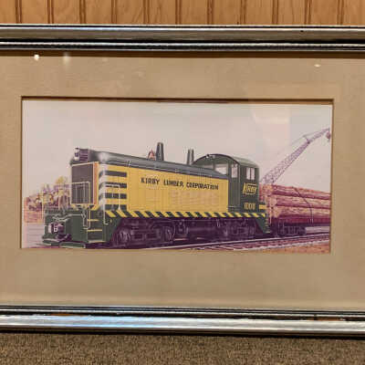 Framed poster of Kirby Lumber Corporation Train