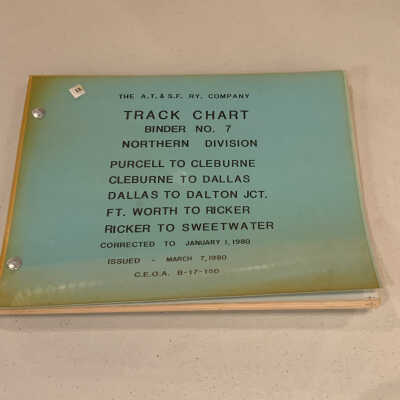 Track Chart for the Northern Division of the Texas System