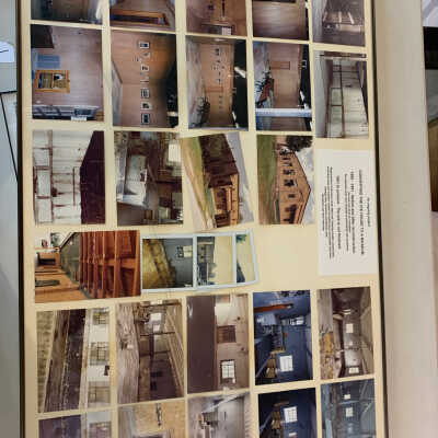 Photo Collage of The Ice House Being Converted to a Museum