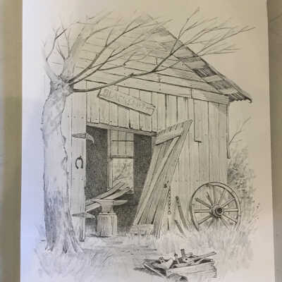 Drawing: Silent Anvil by Woodrow Foster