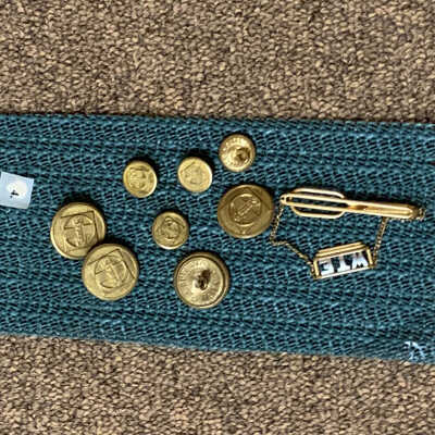 Brass Buttons and Tie Chain