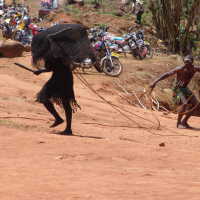 Figure of masquerade and attendants - Image 4