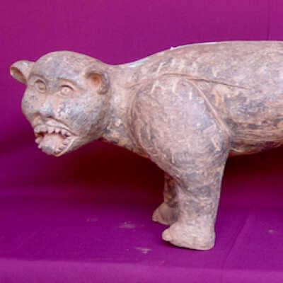 Sculpture in the form of a leopard