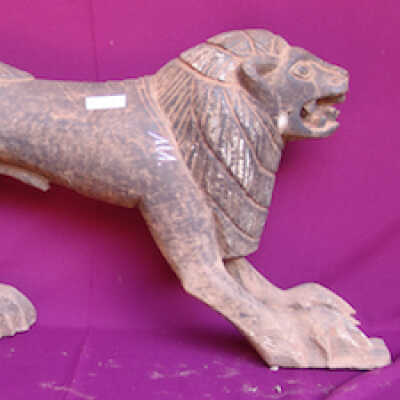 Sculpture in the form of a lion