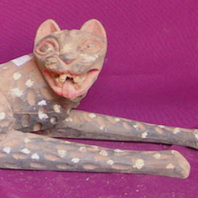 Sculpture in the form of a leopard