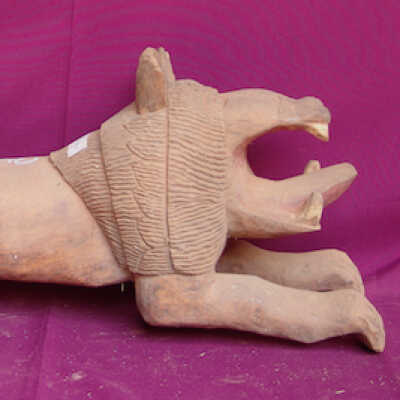 Sculpture in the form of a lion