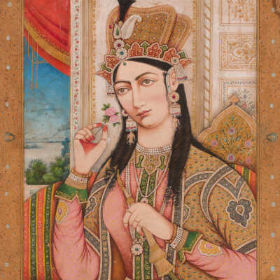 Mumtaz Mahal at a balcony window