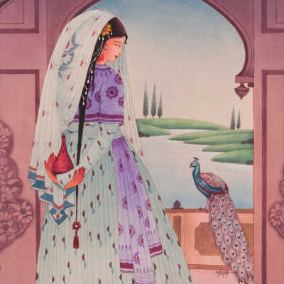 Untitled (Girl with Peacock)