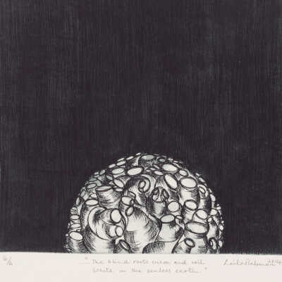 Untitled (The blind roots curve and coil white in the sunless earth.)