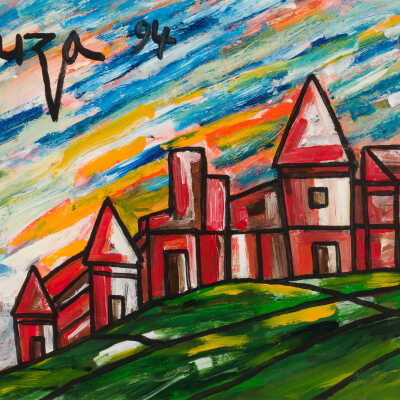 Untitled (Houses / Red)