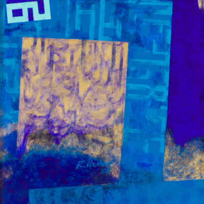 Untitled (Calligraphy Blue)