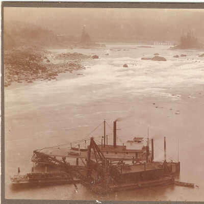 Photograph, Cascade Locks and Canal, Construction