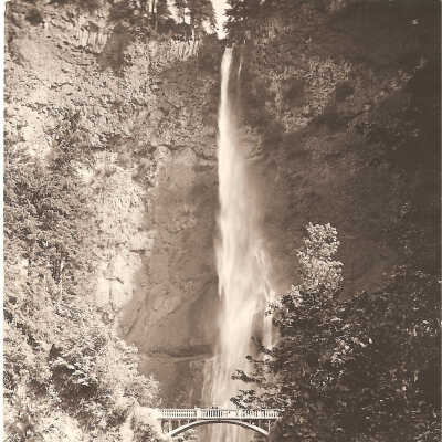 Postcard, Multnomah Falls,