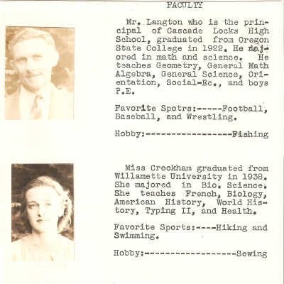 Photo, School Book Page, Faculty