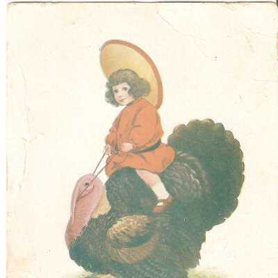 Postcard, Thanksgiving, 1907.