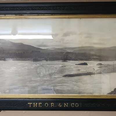 Photograph, Cascade Locks and Canal, OR&N Co. Frame