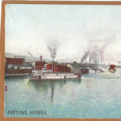 Postcard, Portland Harbor