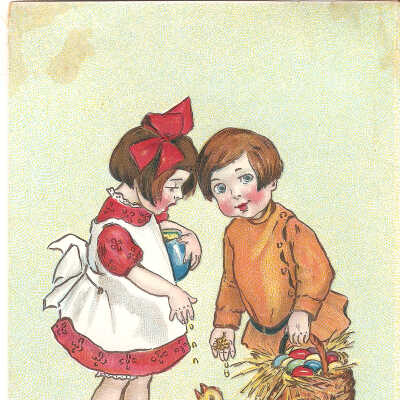 Postcard, Easter, 1908