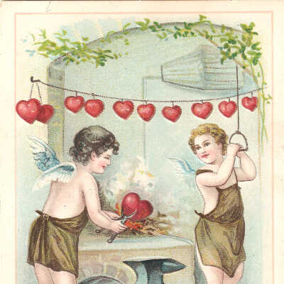 Postcard, Valentines, 1910