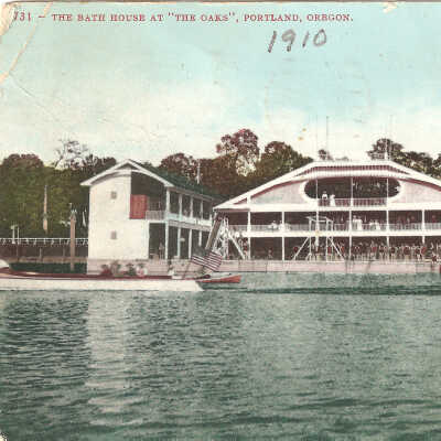 Postcard, The Oaks, 1910