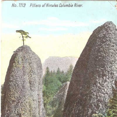 Postcard, Pillars of Hircules, Columbia River