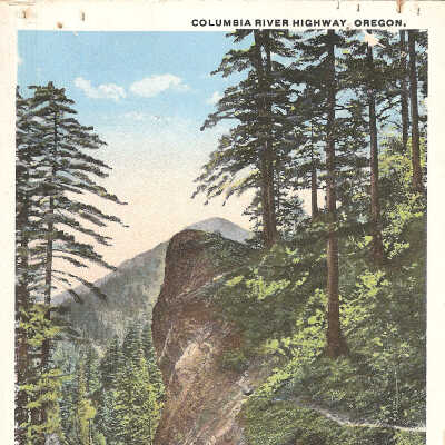 Postcard, Columbia River Highway, Tooth Mountain