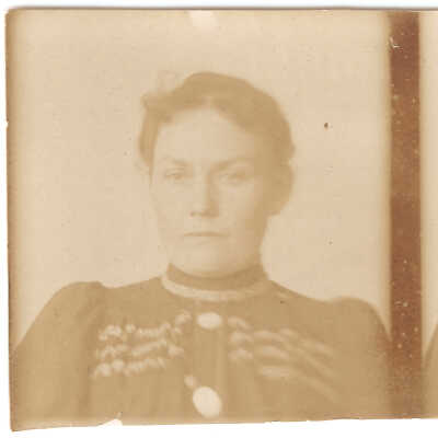 Photographs, Miniature, Two Images, Female and Child