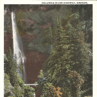 Postcard, Multnomah Falls