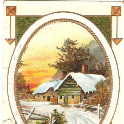 Postcard, Christmas, 1909