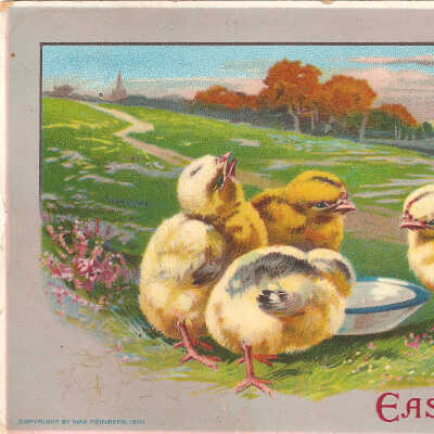 Postcard, Easter, 1912