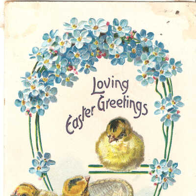 Postcard, Easter, 1908