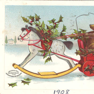 Postcard, Christmas, 1908
