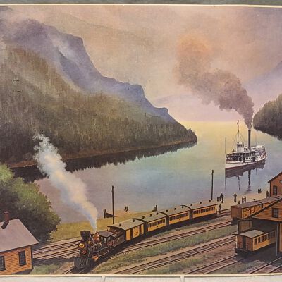 Print, Cascade Locks Depot, By Howard Fogg