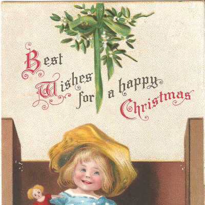 Postcard, Christmas, 1908