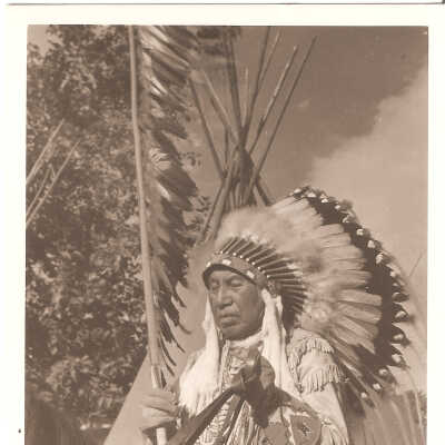 Postcard, Native American, Chief,