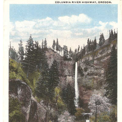 Postcard, Mutlnomah Falls,