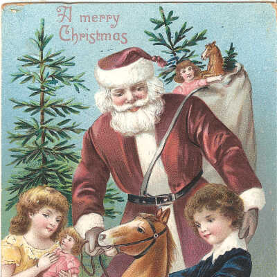 Postcard, Christmas, 1908