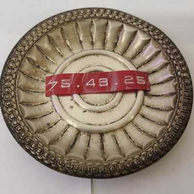 Tin and Silver Alloy Saucer