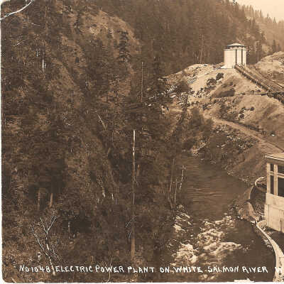 Postcard, White Salmon, Power House, 1913
