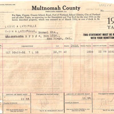 Taxes, 1916. Latourell