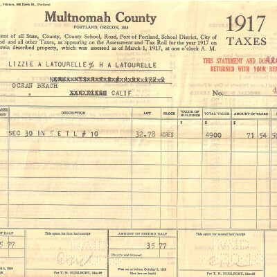Taxes, 1917, Latourell