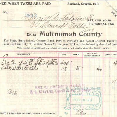 Taxes, 1910, Latourell