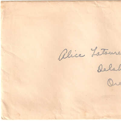 Letter, to Alice