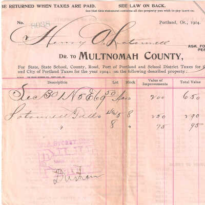 Taxes, 1903, Latourell