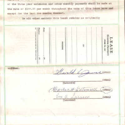 Document, Latourell Estate, Lease