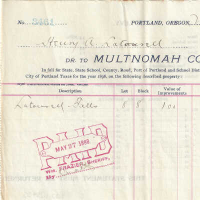 Taxes, 1898, Latourell