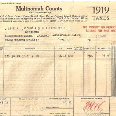 Taxes, 1919, Latourell