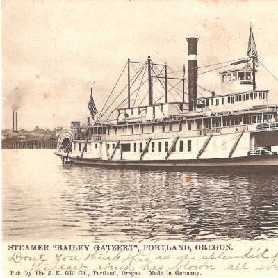 Postcard, Steamer Bailey Gatzert