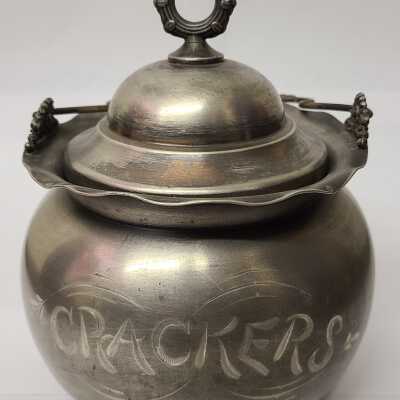 Silver Cracker Jar