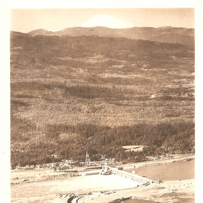 Post Card, Bonneville and Mt Adams